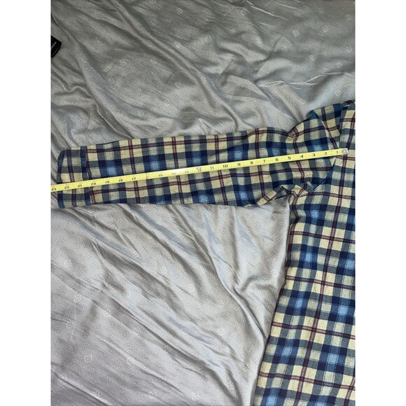 Vintage Canada Forest Button Down Flannel Shirt Mens Size Large 41/42 Plaid Blue - Picture 9 of 10